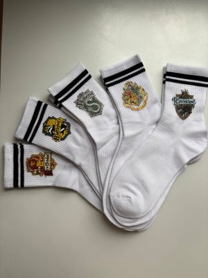 جوراب طرح هری پاتر 5 تایی سفید